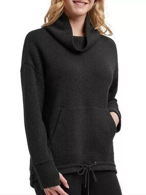 Cozy Black Textured Pullover XL
